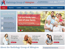Tablet Screenshot of abingtonradiology.com